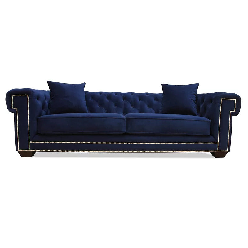 4 Seater Sofa Set 103'' Velvet Rolled Arm