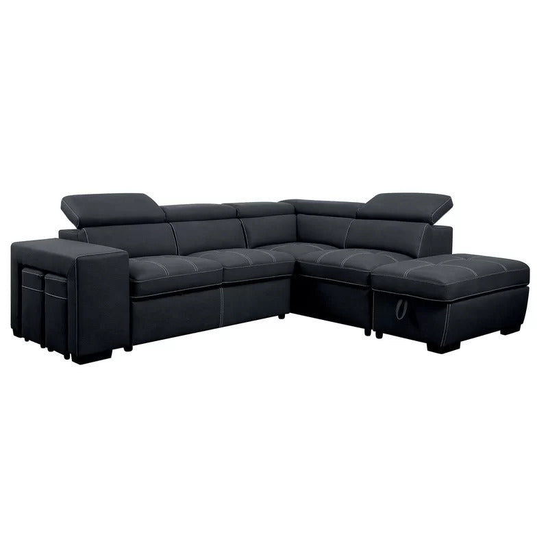 4 Seater Sofa Set: 104'' Square Arm Sofa Bed