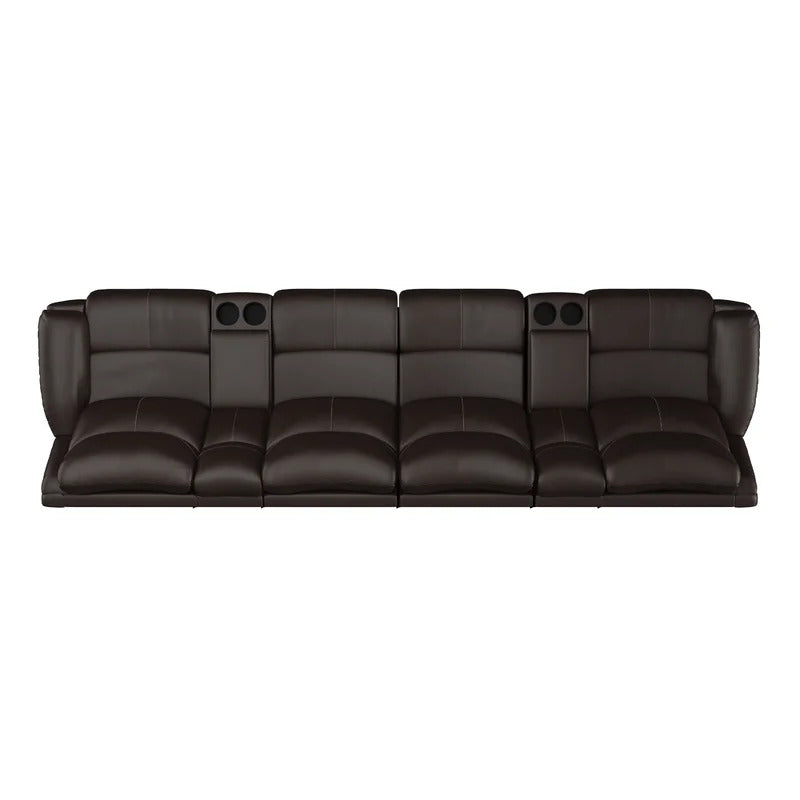 4 Seater Sofa Set: 132.5'' Wide Home Theater Recliner