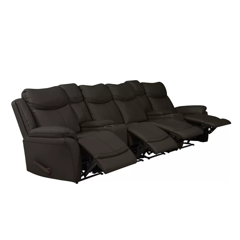 4 Seater Sofa Set: 132.5'' Wide Home Theater Recliner