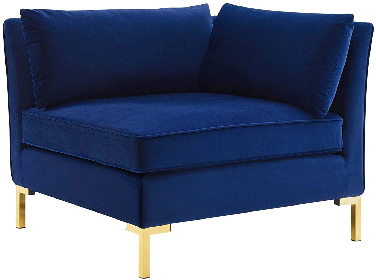4 Seater Sofa Set : 134'' Velvet Flared Arm Modular Sofa Set