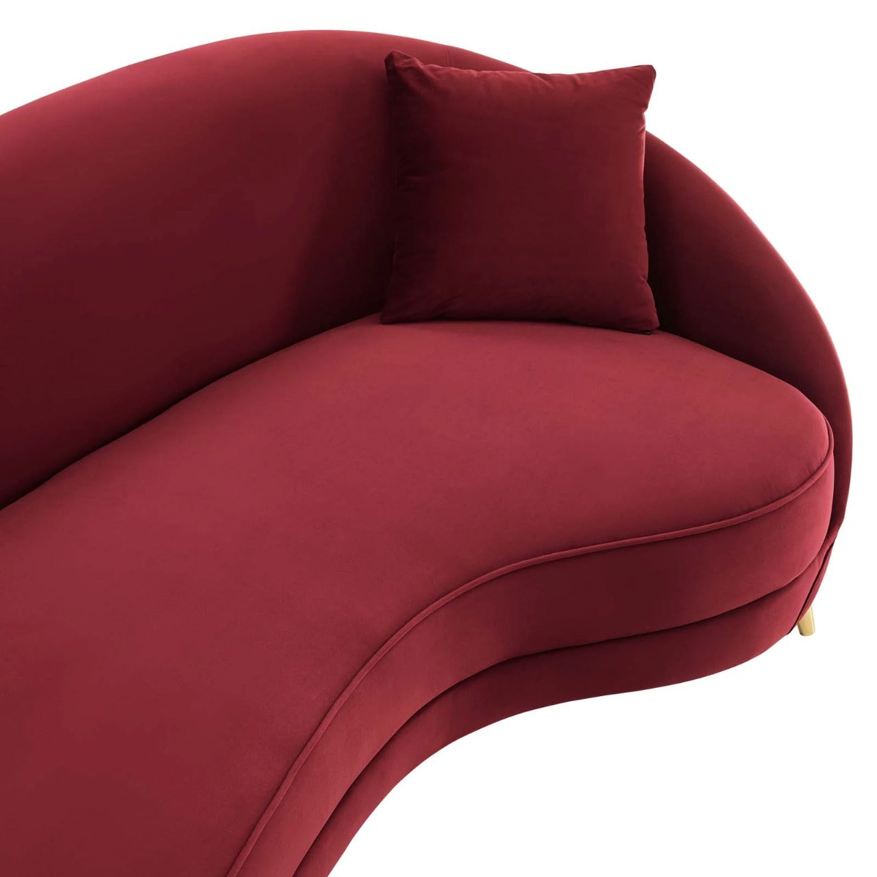 4 Seater Sofa Set: 41.5'' Velvet Round Arm Curved Sofa