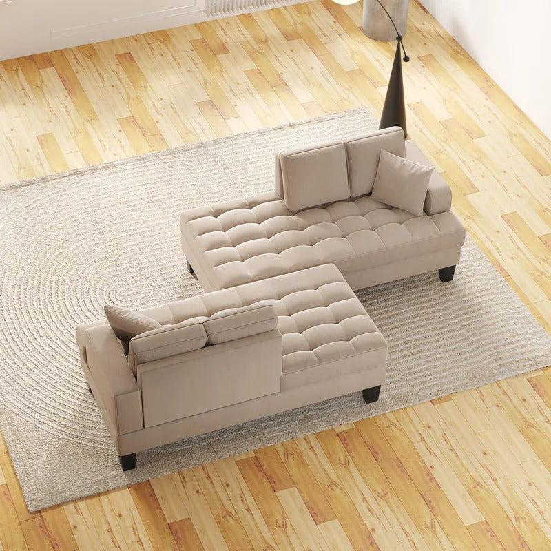 4 Seater Sofa Set: 64*31.5*33"Warm Gray, 2 Piece Recliner Set