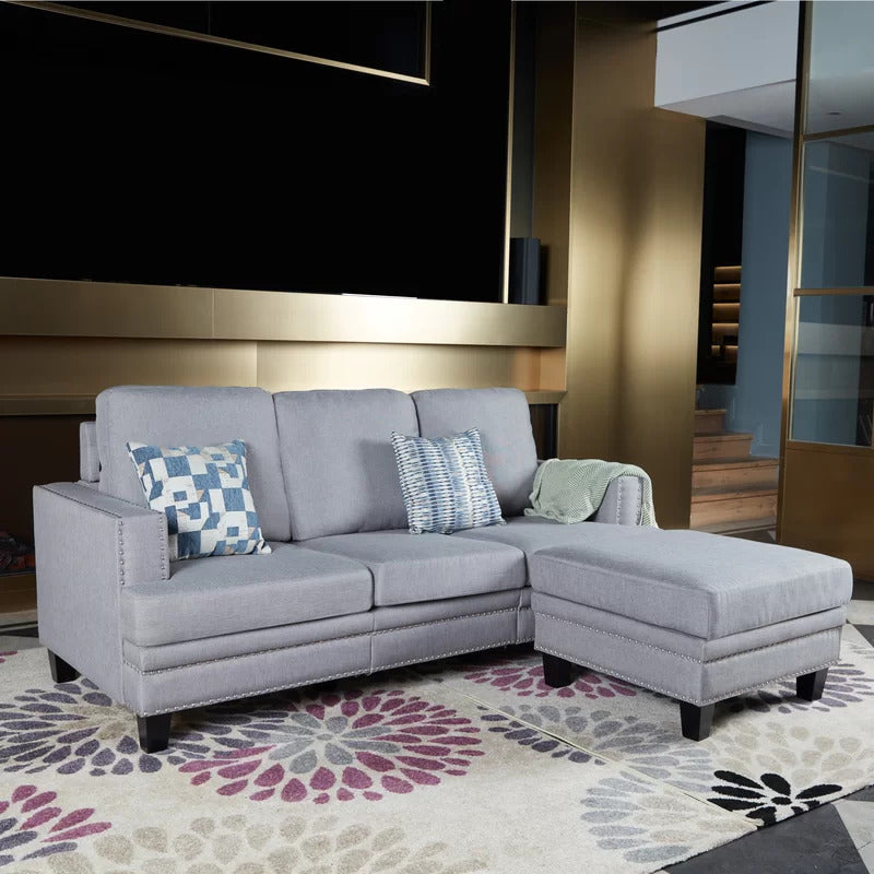 4 Seater Sofa Set: 74.8''L Shape Sofa Set