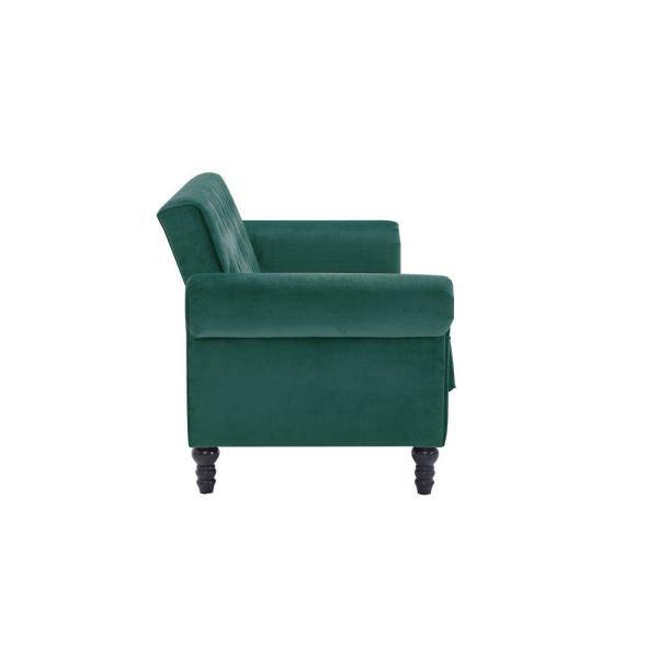 4 Seater Sofa Set : 80.7'' Velvet Rolled Arm Sofa