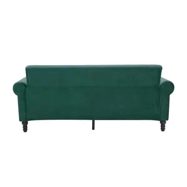 4 Seater Sofa Set : 80.7'' Velvet Rolled Arm Sofa