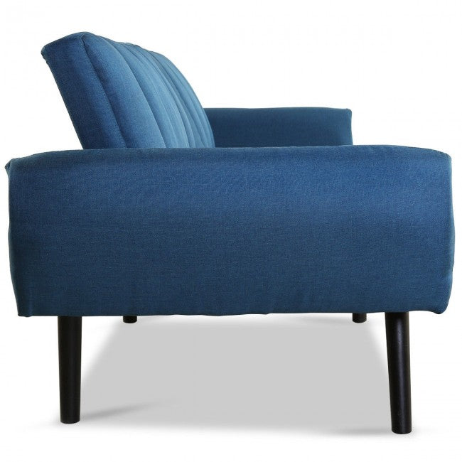 4 Seater Sofa Set : 81" Linen Square Arm Sleeper