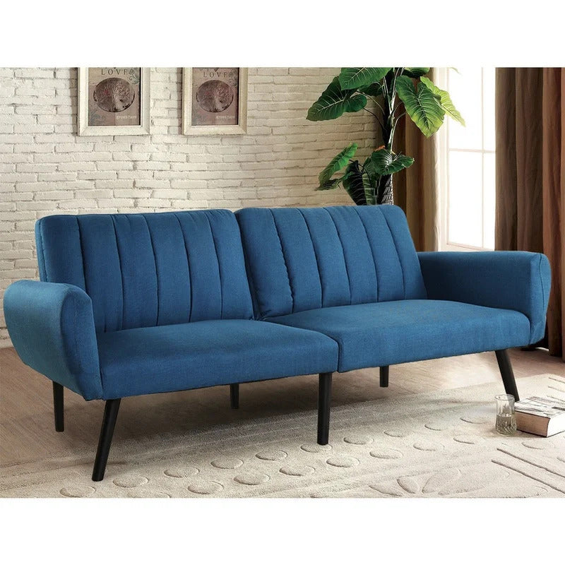 4 Seater Sofa Set : 81" Linen Square Arm Sleeper
