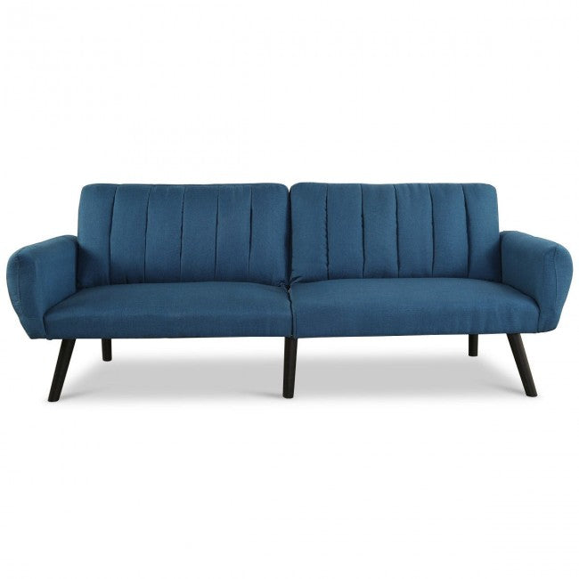 4 Seater Sofa Set : 81" Linen Square Arm Sleeper