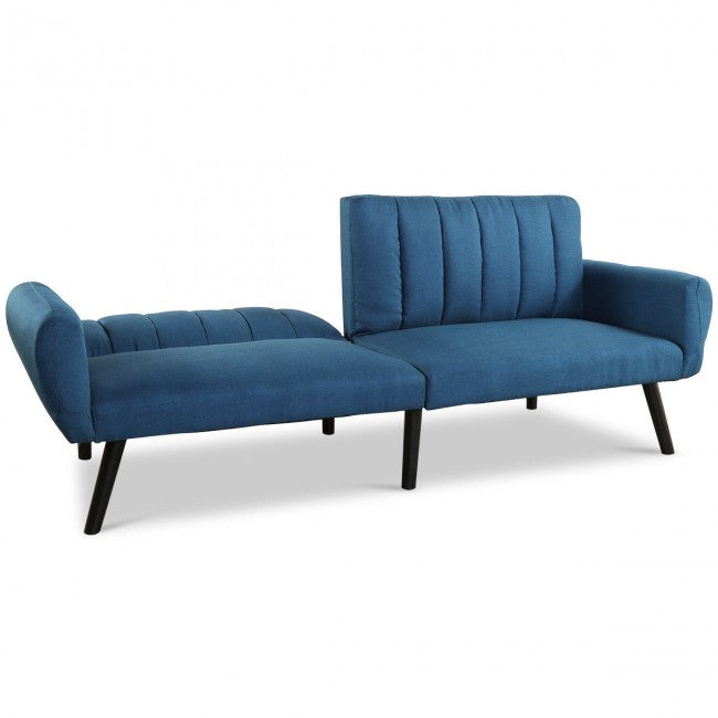 4 Seater Sofa Set : 81" Linen Square Arm Sleeper