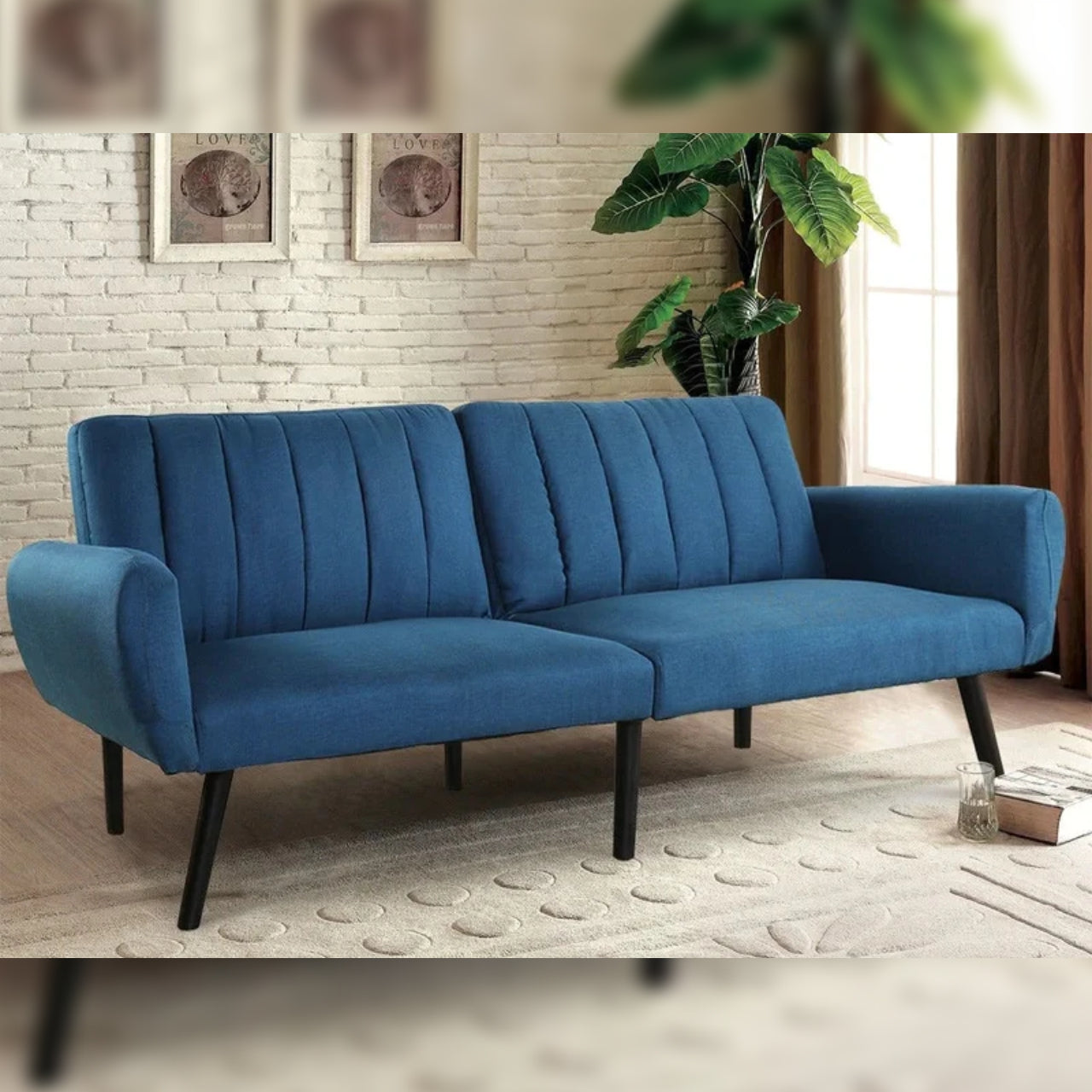 4 Seater Sofa Set 81 Linen Square Arm Sleeper