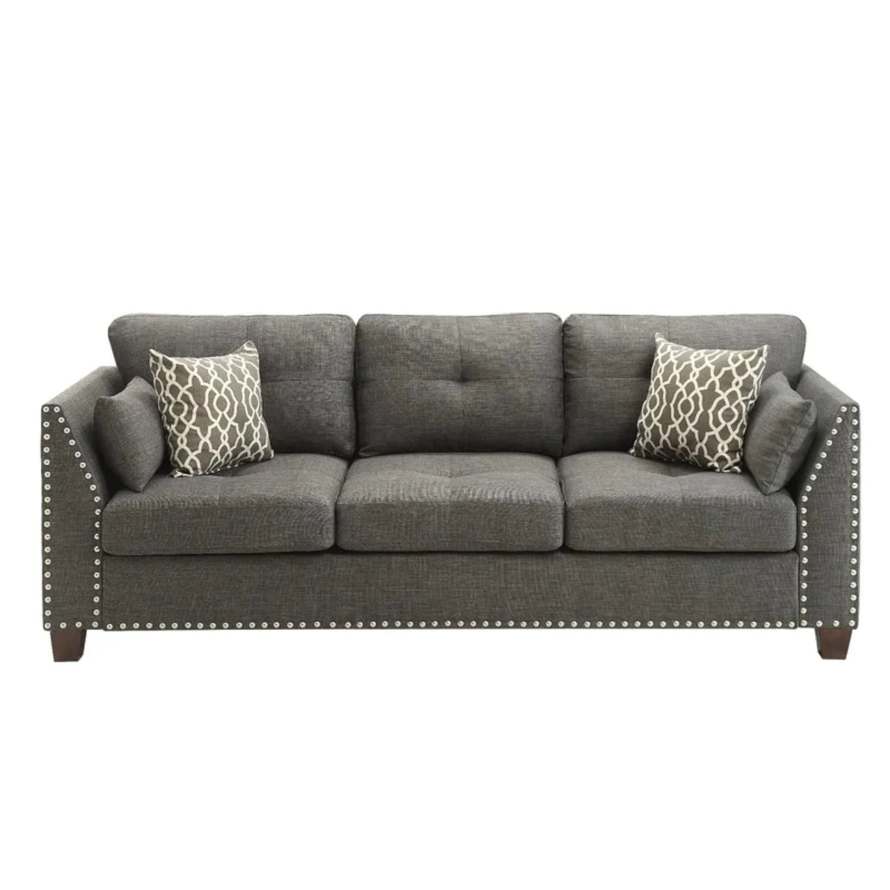 4 Seater Sofa Set 81 Linen Square Arm Sofa
