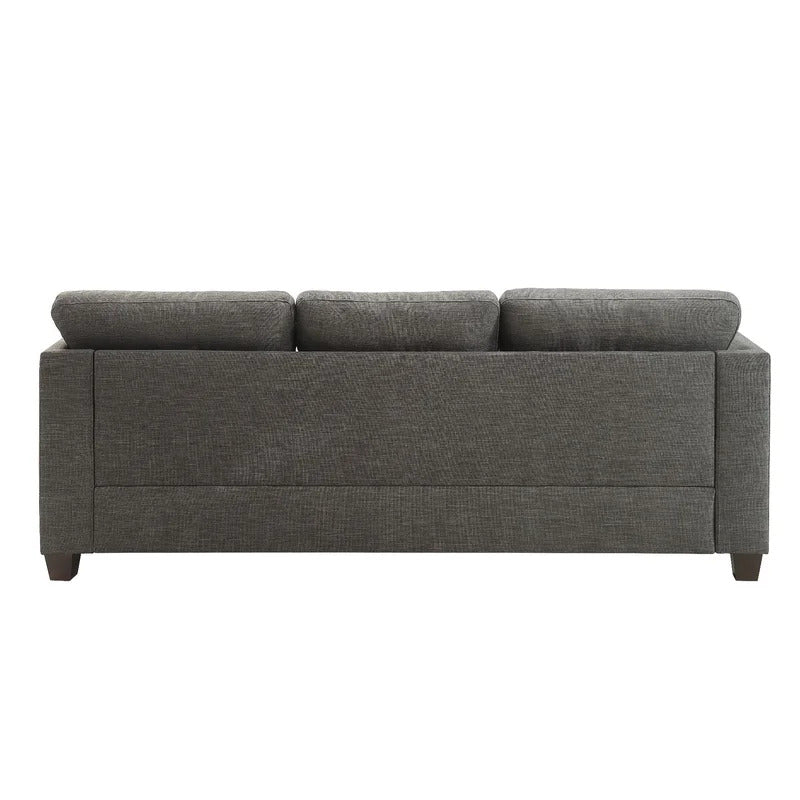4 Seater Sofa Set: 81'' Linen Square Arm Sofa