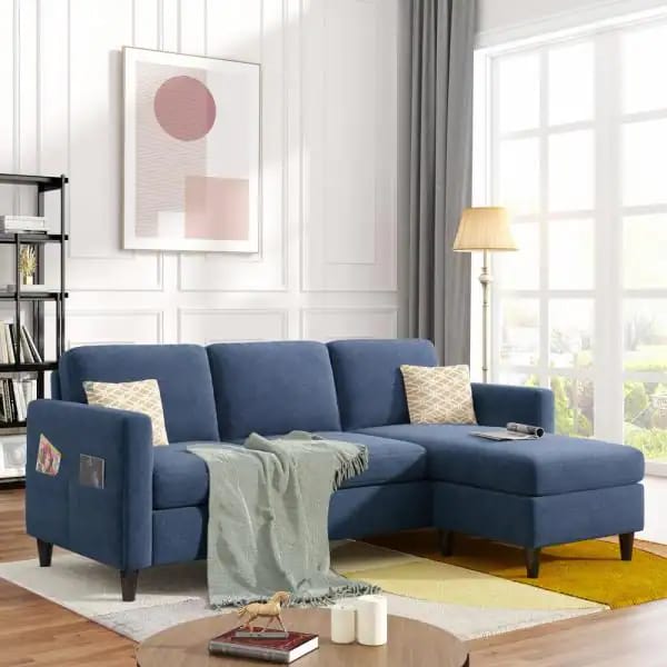 4 Seater Sofa Set: 82.6'' Square Arm Modular Sofa