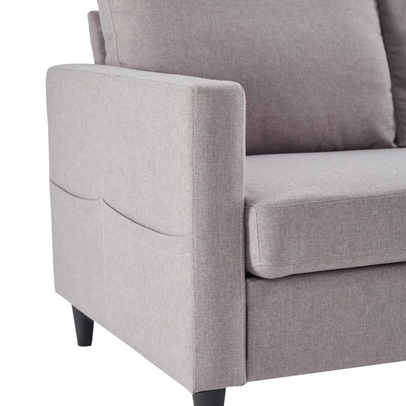 4 Seater Sofa Set: 82.6'' Square Arm Modular Sofa
