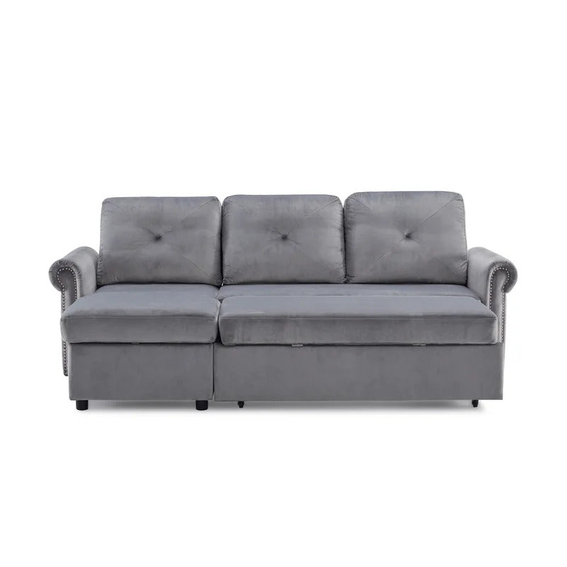 4 Seater Sofa Set: 83.46'' Flared Arm Sofa Bed