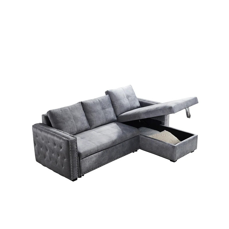 4 Seater Sofa Set : 91'' Square Arm Sofa Bed