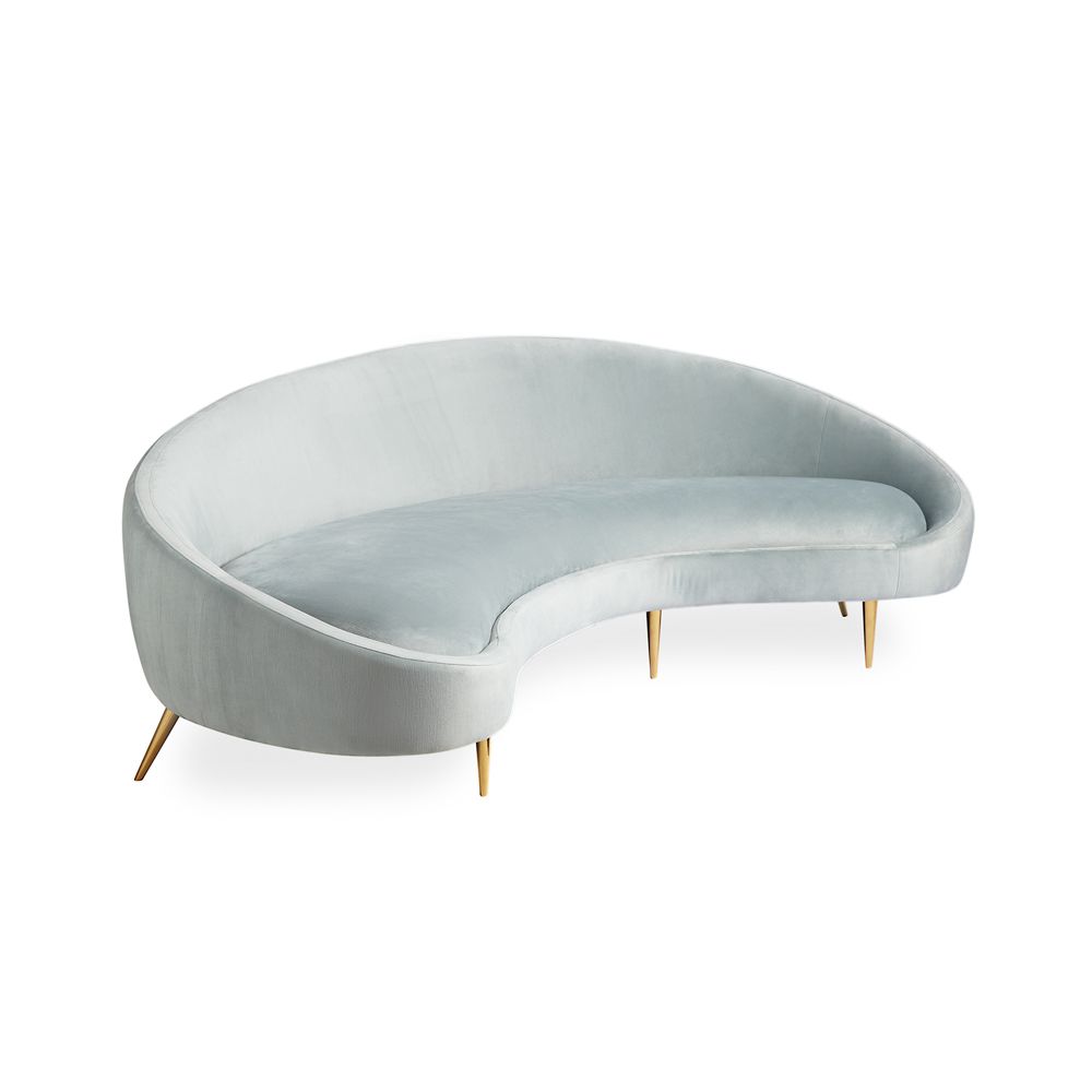 4 Seater Sofa Set : 94'' Velvet Curved Sofa