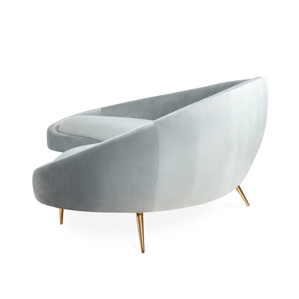 4 Seater Sofa Set : 94'' Velvet Curved Sofa