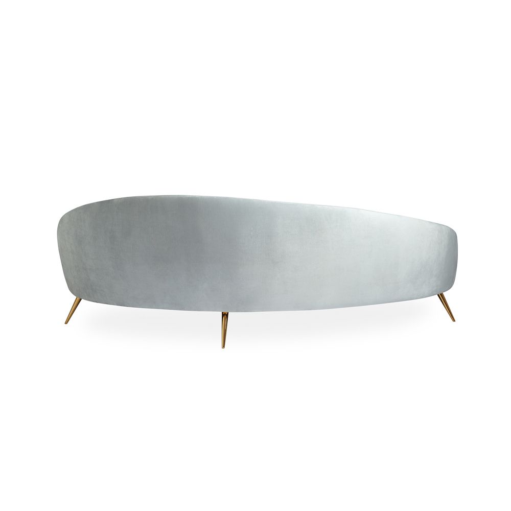 4 Seater Sofa Set : 94'' Velvet Curved Sofa