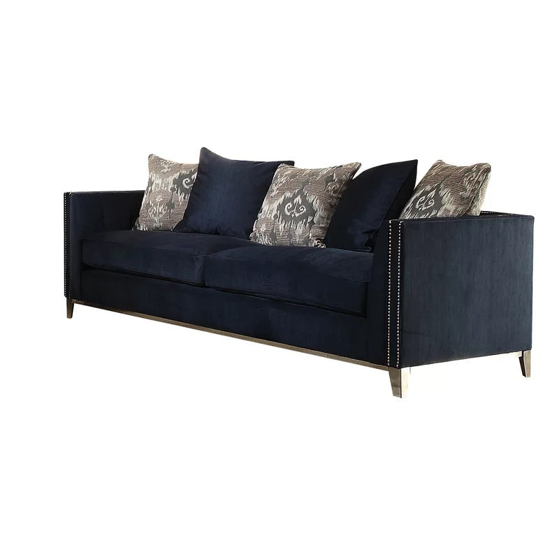 4 Seater Sofa Set 95'' Cotton Square Arm Sofa