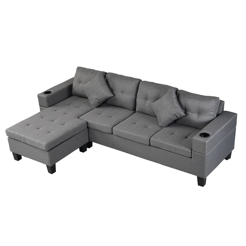 4 Seater Sofa Set : 98'' L Shape Sofa