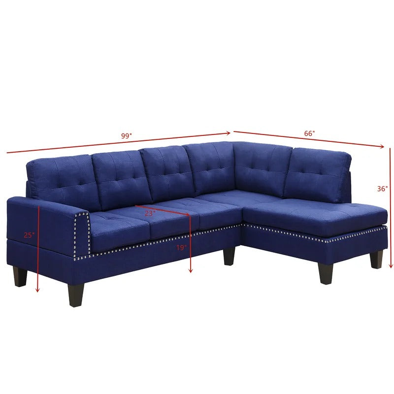 4 Seater Sofa Set: 99'' L Shape Sofa Set