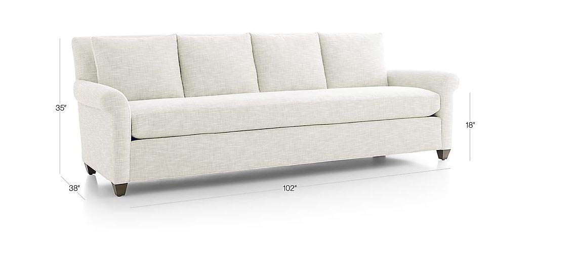 4 Seater Sofa Set Ultra Grande Fabric Sofa Set (White)