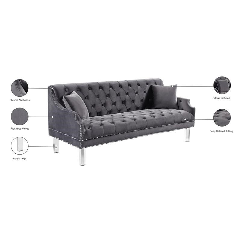 4 Seater Sofa Set ; Velvet Flared Arm Sofa