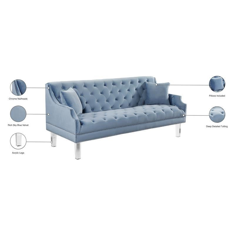 4 Seater Sofa Set ; Velvet Flared Arm Sofa