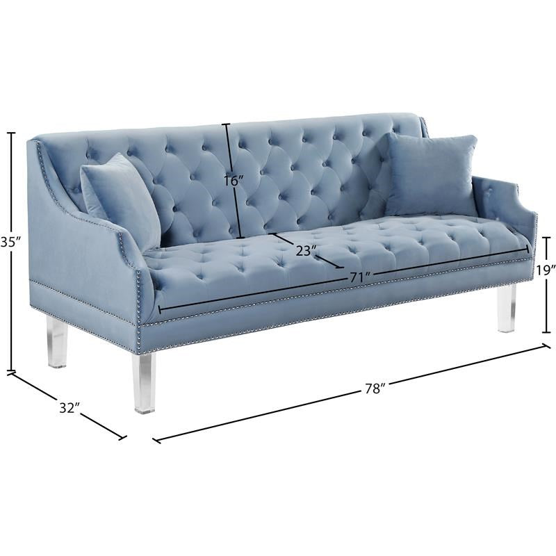 4 Seater Sofa Set ; Velvet Flared Arm Sofa