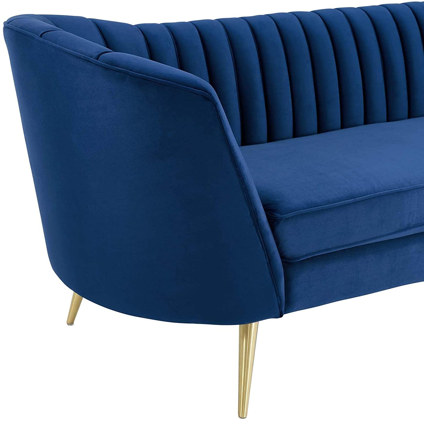 4 Seater Sofa Set : Velvet Rolled Arm Chesterfield Sofa