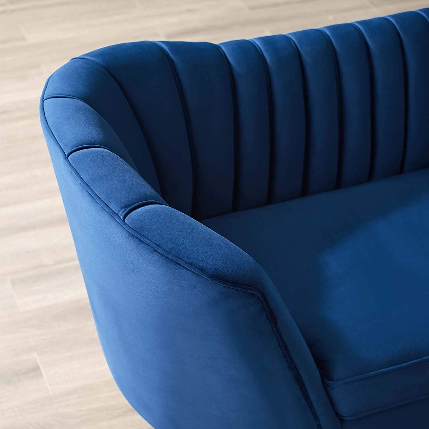 4 Seater Sofa Set : Velvet Rolled Arm Chesterfield Sofa
