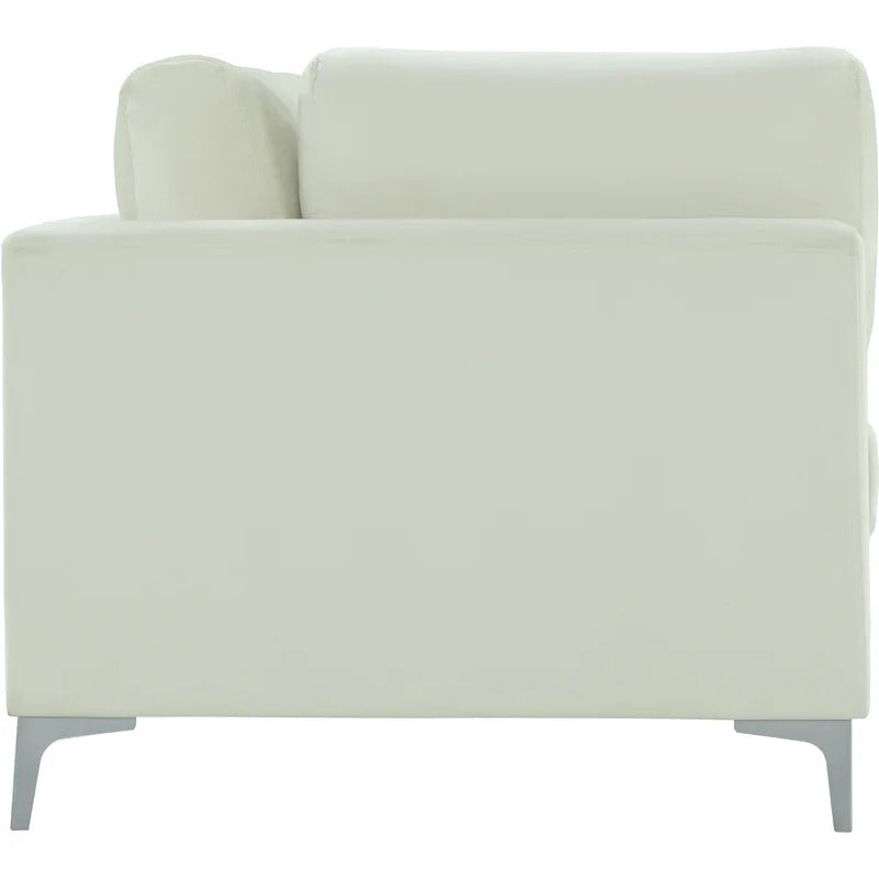 4 Seater Sofa Set : Velvet Square Arm Sofa