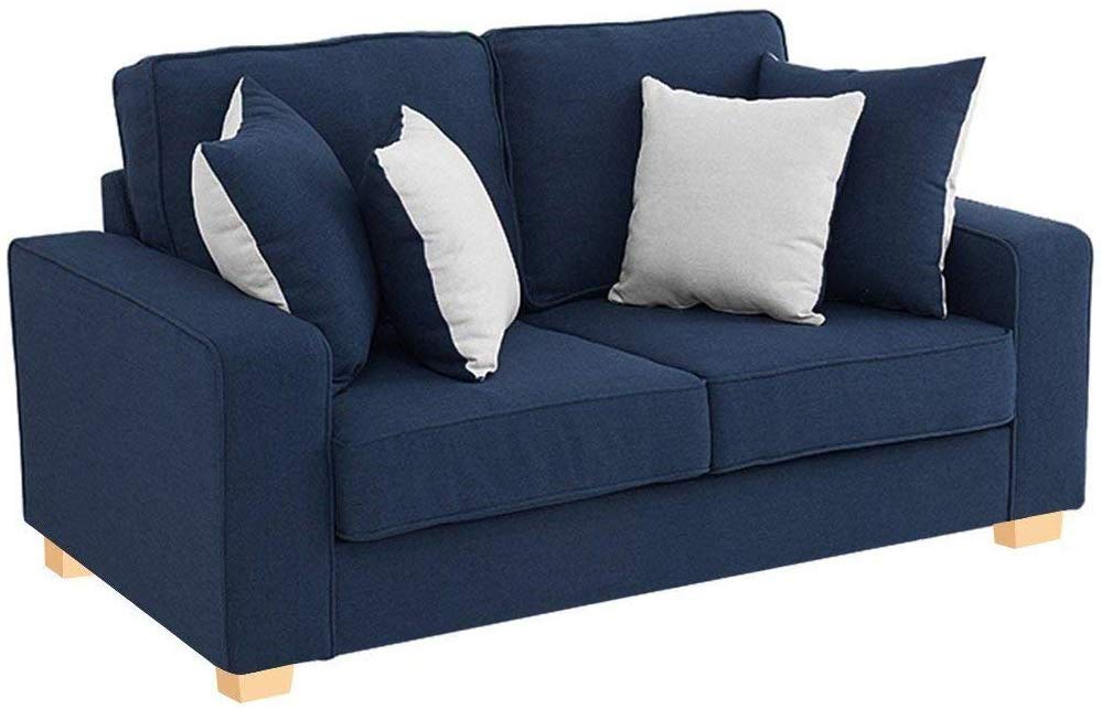 L Shape Sofa Set:- Fabric Sofa Set (Blue)