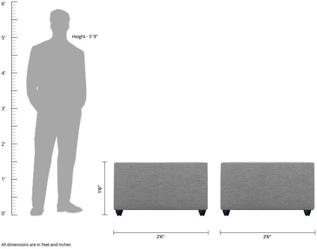 L Shape Sofa Set:- Alfredo Fabric Sofa Set (Light Grey)