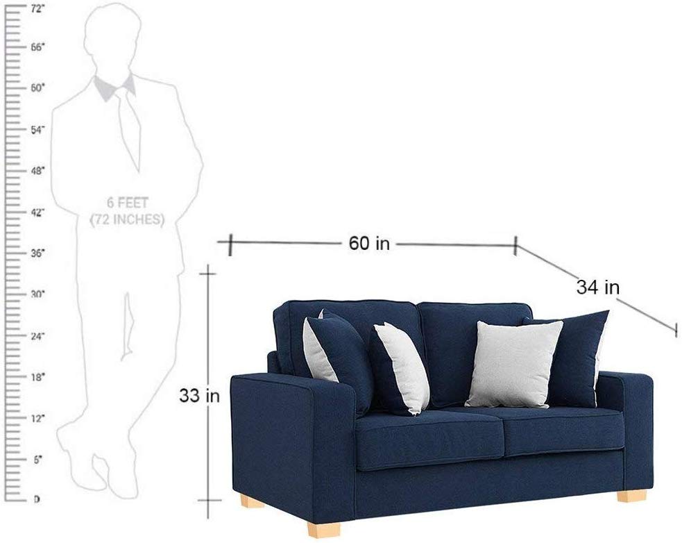 L Shape Sofa Set:- Fabric Sofa Set (Blue)