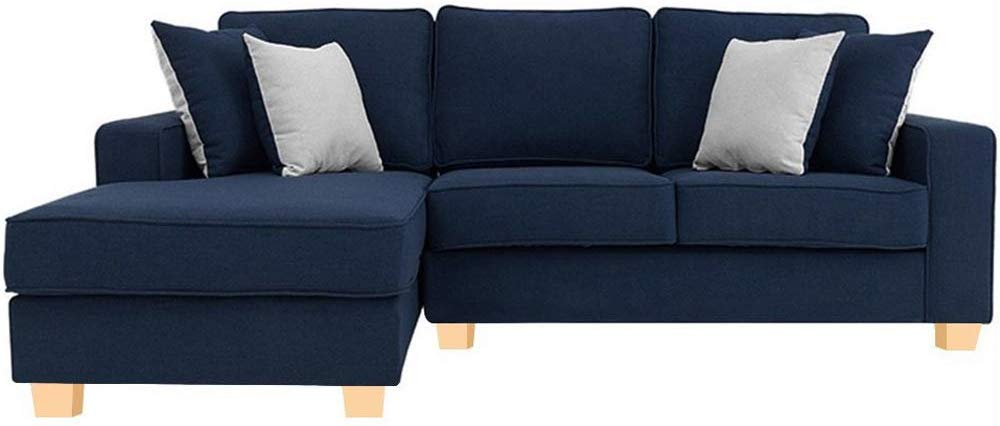 L Shape Sofa Set:- Fabric Sofa Set (Blue)