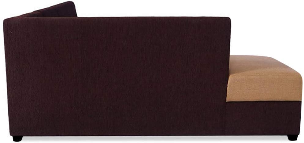 L Shape Sofa Set:- Camila Polyester Fabric Sofa set (Camel-Brown)