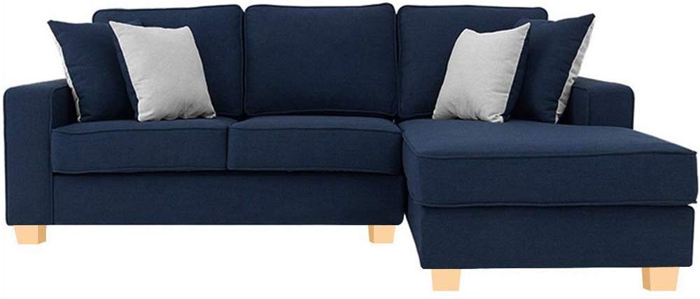 L Shape Sofa Set:- Fabric Sofa Set (Blue)