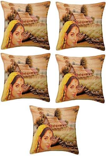 Cushion Covers: Set of 5 Multi Cotton Cushion Covers