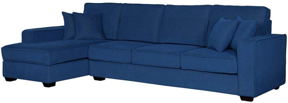 L Shape Sofa Set: -Jason Fabric Sofa Set (Blue)