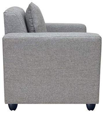 5 Seater Sofa Set:- 3+1+1 Fabric Sofa Set (Light Grey)