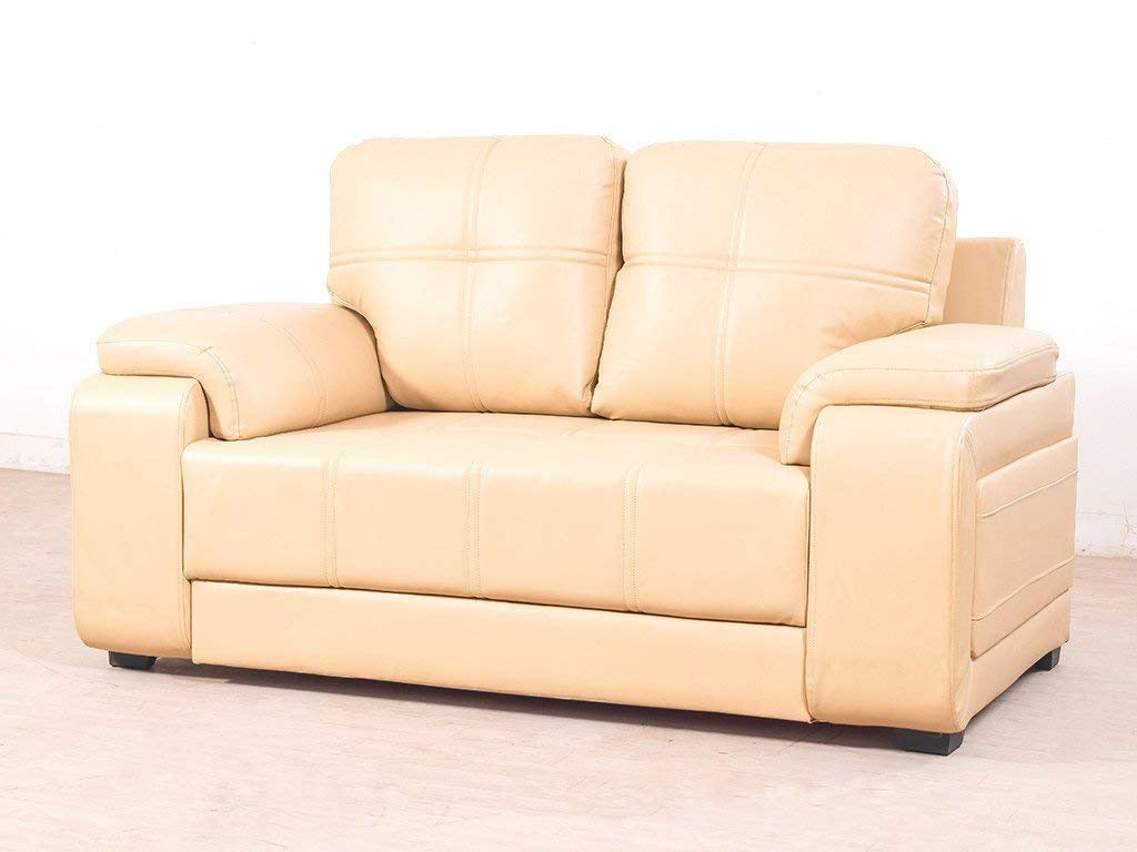5 Seater Sofa Set:- 3+2 Fabric Sofa Set (Cream)