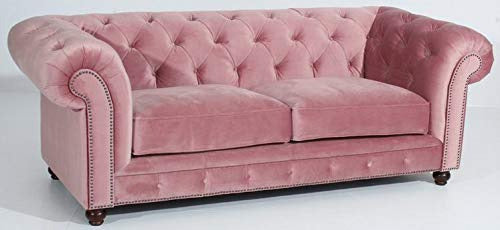 5 Seater Sofa Set:- Chesterfield (2+2+1) Fabric Sofa Set (Pink )