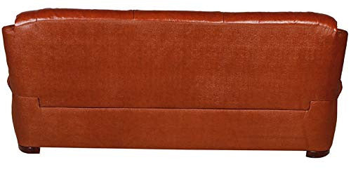 5 Seater Sofa Set:- Chocolate Leatherette Sofa Set
