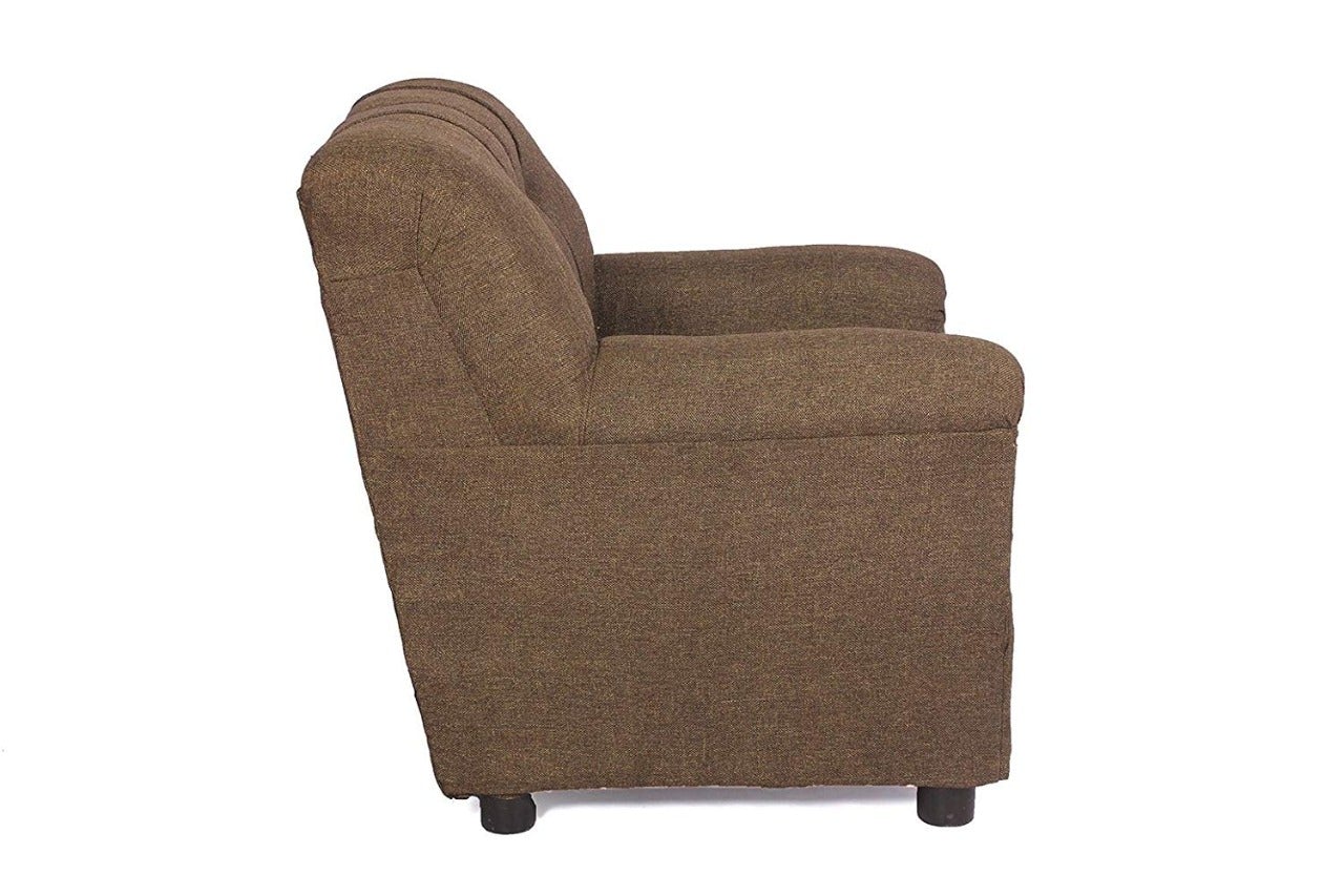 5 Seater Sofa Set:- Mono (3+1+1) Fabric Sofa Set (Dark Grey)