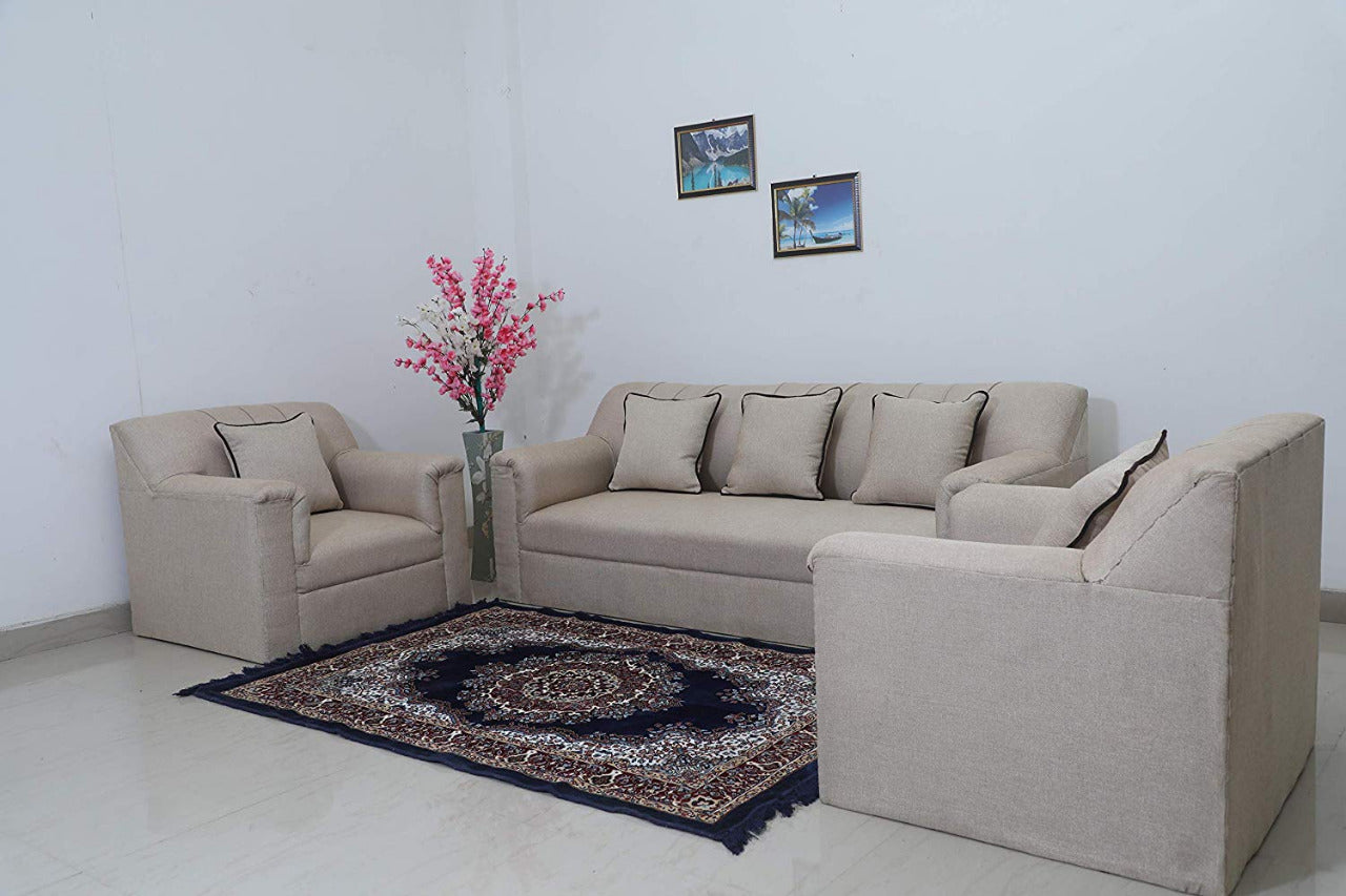 5 Seater Sofa Set:- (3+1+1) Fabric Sofa Set
