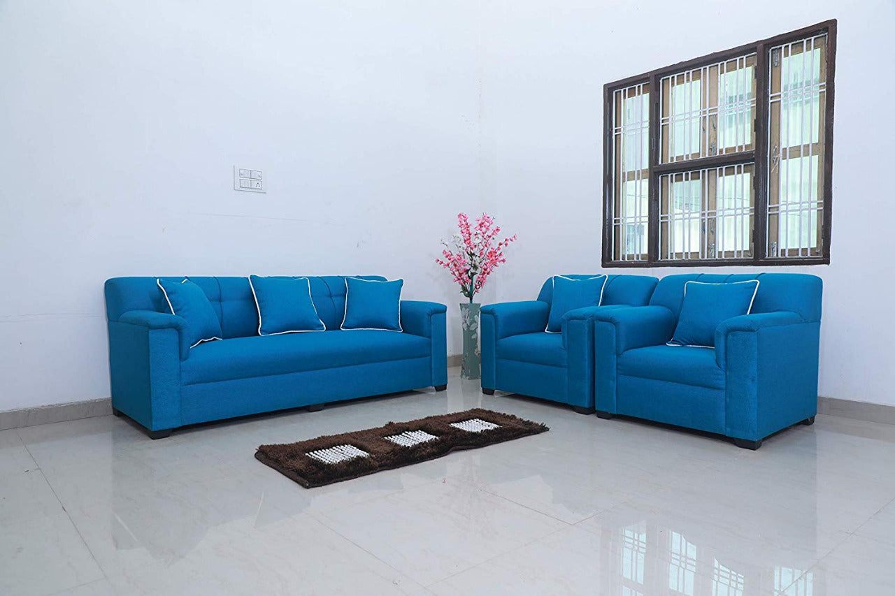5 Seater Sofa Set:- (3+1+1) Fabric Sofa Set
