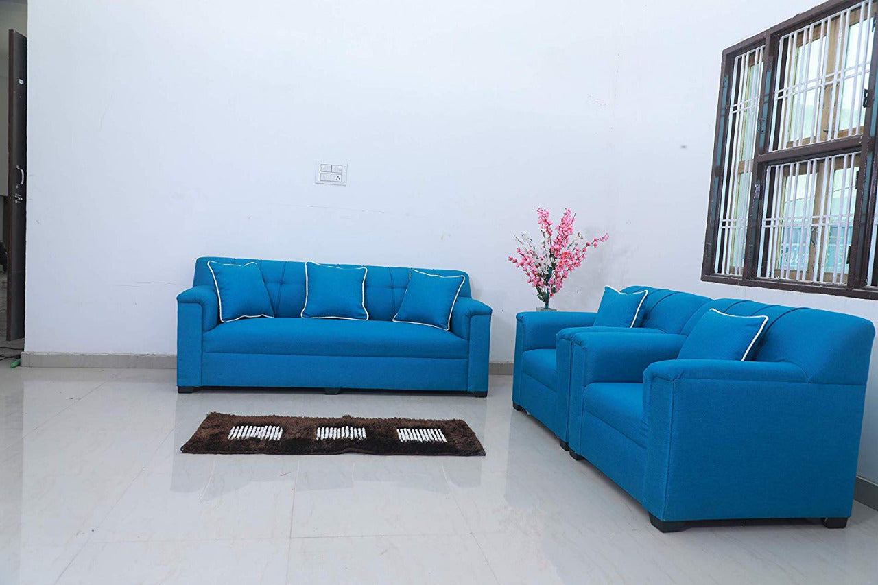 5 Seater Sofa Set:- (3+1+1) Fabric Sofa Set